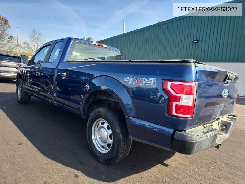 2019 Ford F150 Super Cab VIN: 1FTEX1E5XKKE53027 Lot: 40750147