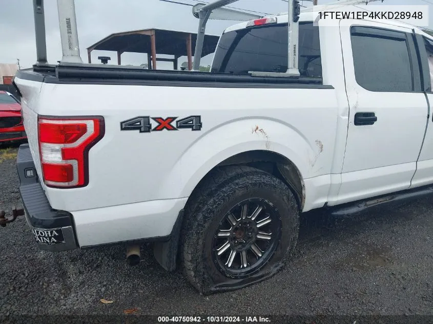 2019 Ford F-150 Xlt VIN: 1FTEW1EP4KKD28948 Lot: 40750942