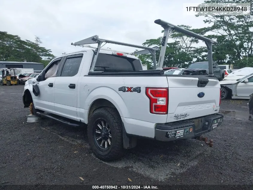 2019 Ford F-150 Xlt VIN: 1FTEW1EP4KKD28948 Lot: 40750942