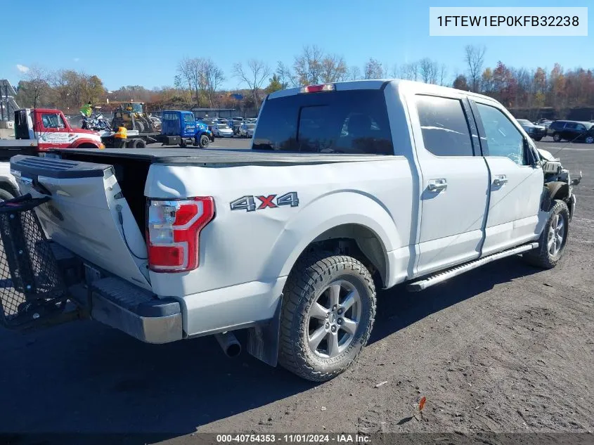 2019 Ford F-150 Xlt VIN: 1FTEW1EP0KFB32238 Lot: 40754353