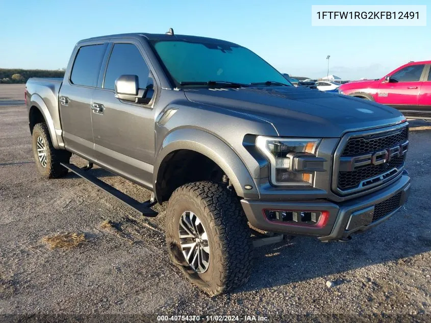 2019 Ford F-150 Raptor VIN: 1FTFW1RG2KFB12491 Lot: 40754370