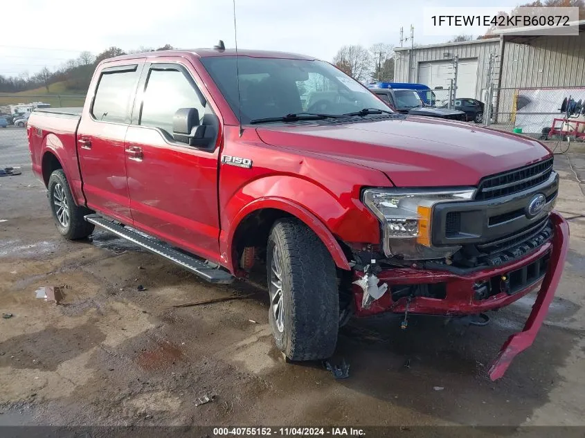 2019 Ford F-150 Xlt VIN: 1FTEW1E42KFB60872 Lot: 40755152