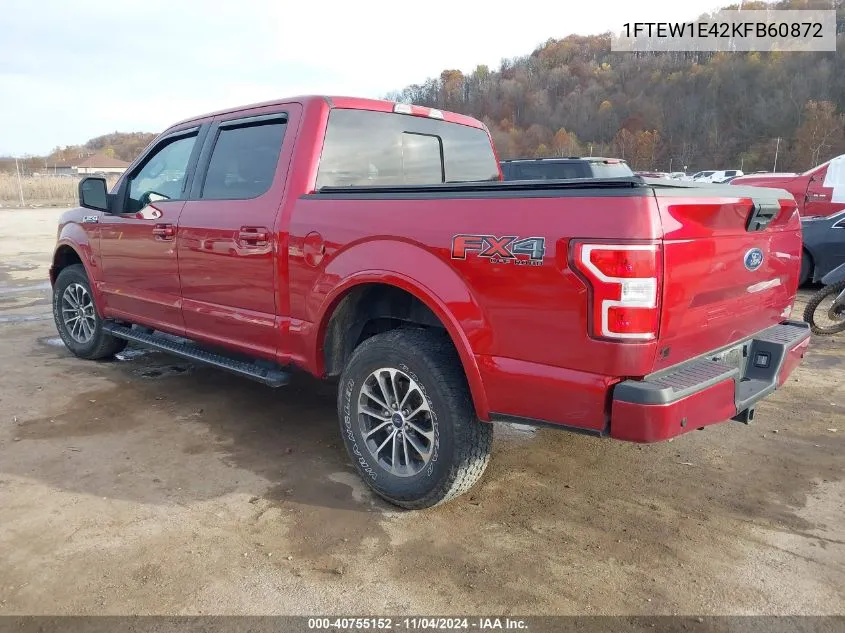 2019 Ford F-150 Xlt VIN: 1FTEW1E42KFB60872 Lot: 40755152