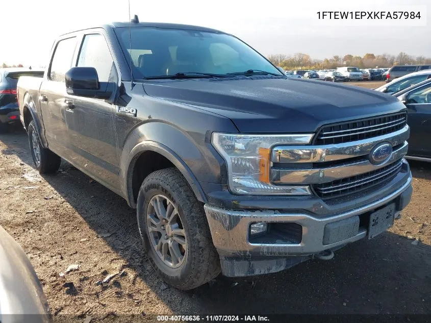 2019 Ford F-150 Lariat VIN: 1FTEW1EPXKFA57984 Lot: 40756636