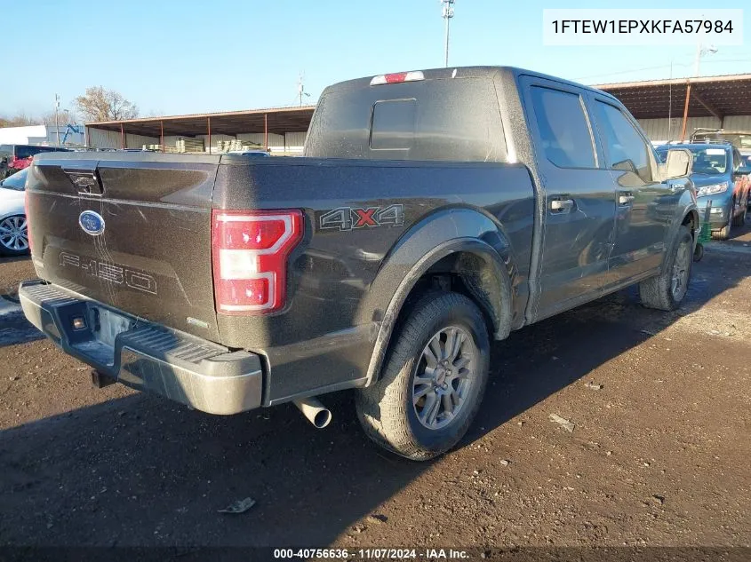 2019 Ford F-150 Lariat VIN: 1FTEW1EPXKFA57984 Lot: 40756636