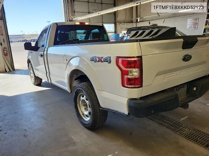 2019 Ford F-150 Xl VIN: 1FTMF1EBXKKD52123 Lot: 40757248