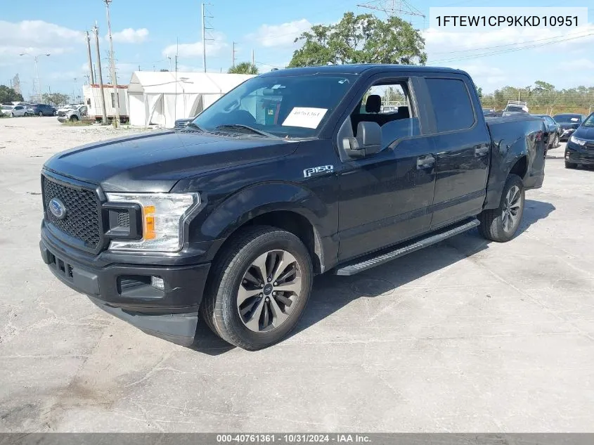 2019 Ford F-150 Xl VIN: 1FTEW1CP9KKD10951 Lot: 40761361