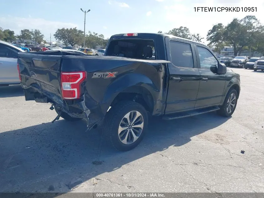 2019 Ford F-150 Xl VIN: 1FTEW1CP9KKD10951 Lot: 40761361