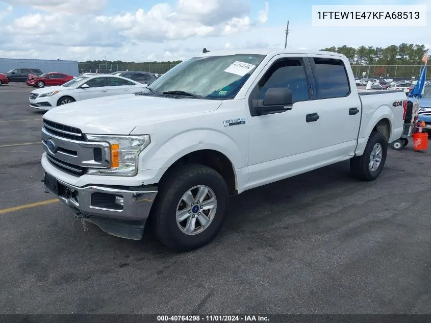 2019 Ford F-150 Xlt VIN: 1FTEW1E47KFA68513 Lot: 40764298