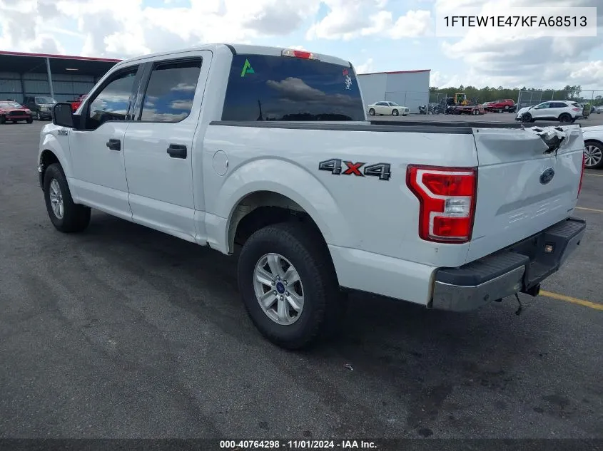 2019 Ford F-150 Xlt VIN: 1FTEW1E47KFA68513 Lot: 40764298