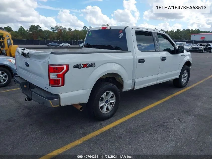 2019 Ford F-150 Xlt VIN: 1FTEW1E47KFA68513 Lot: 40764298