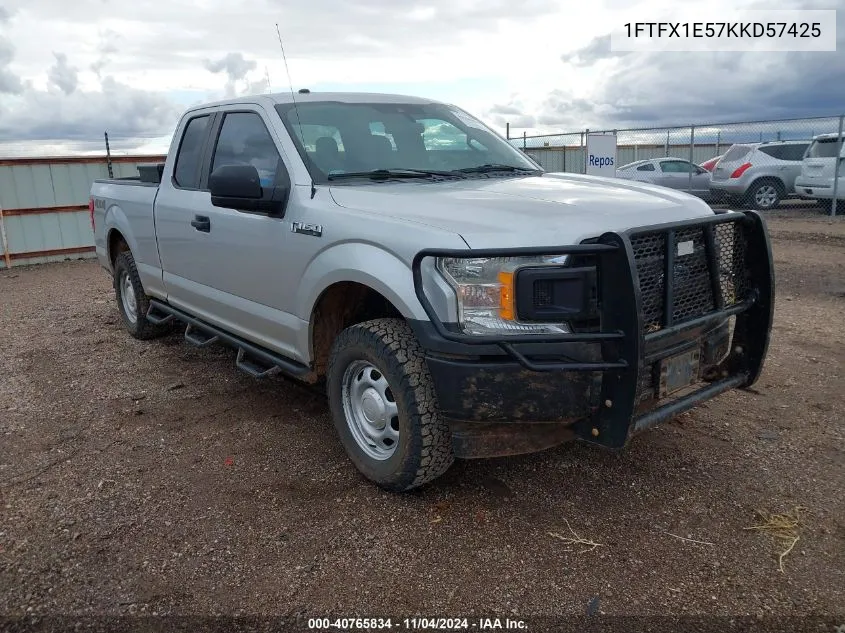 2019 Ford F-150 Lariat/Xl/Xlt VIN: 1FTFX1E57KKD57425 Lot: 40765834