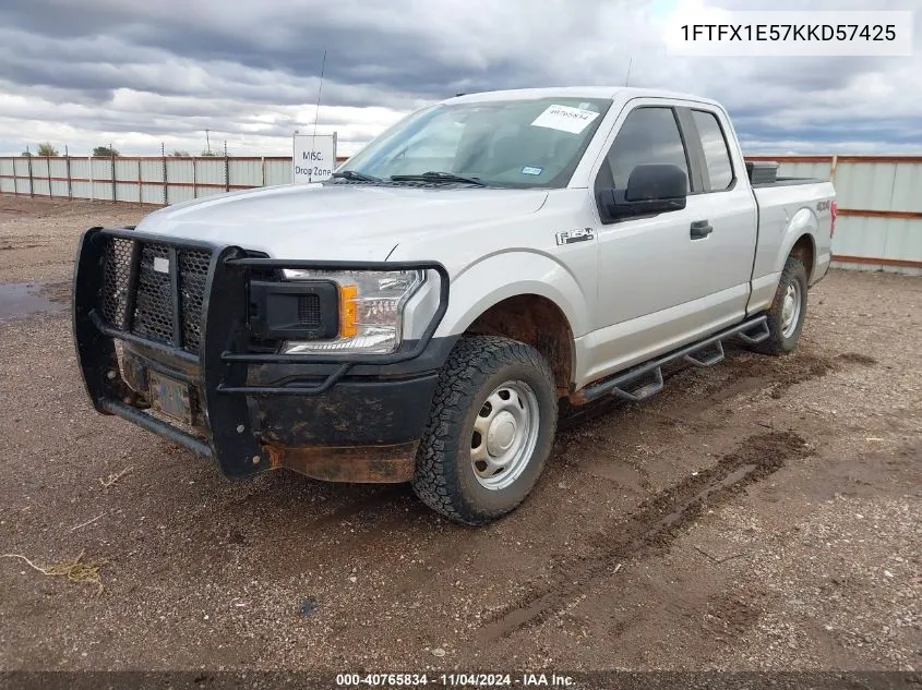 2019 Ford F-150 Lariat/Xl/Xlt VIN: 1FTFX1E57KKD57425 Lot: 40765834