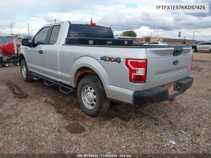 2019 Ford F-150 Lariat/Xl/Xlt VIN: 1FTFX1E57KKD57425 Lot: 40765834