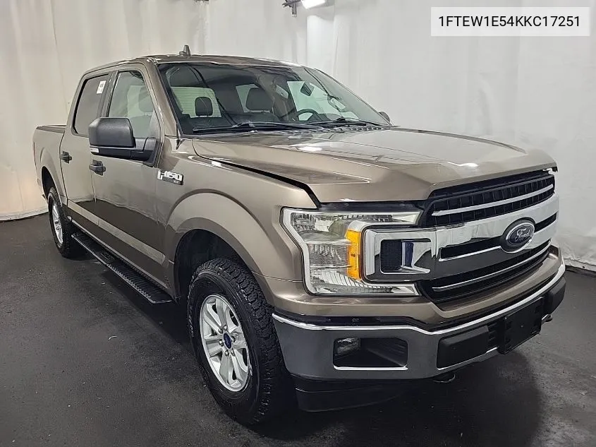 2019 Ford F-150 Xlt VIN: 1FTEW1E54KKC17251 Lot: 40776325