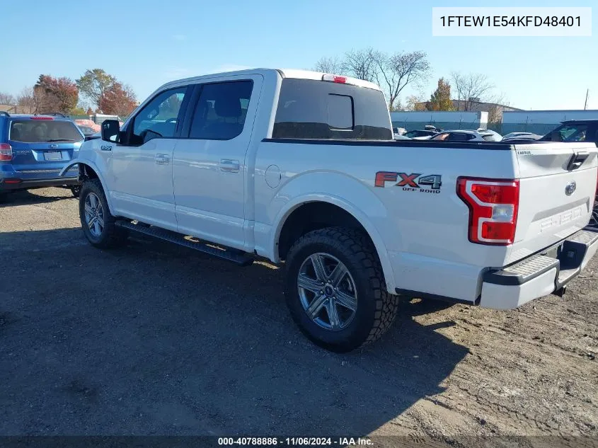 2019 Ford F-150 Xlt VIN: 1FTEW1E54KFD48401 Lot: 40788886