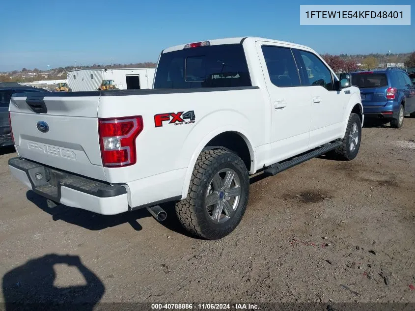 2019 Ford F-150 Xlt VIN: 1FTEW1E54KFD48401 Lot: 40788886