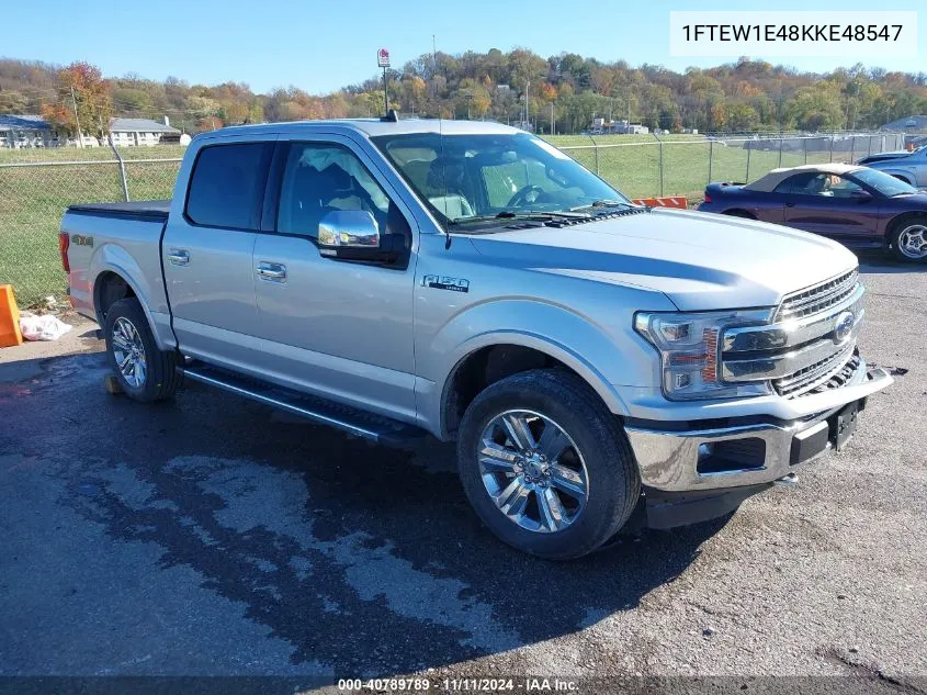 2019 Ford F-150 Lariat VIN: 1FTEW1E48KKE48547 Lot: 40789789