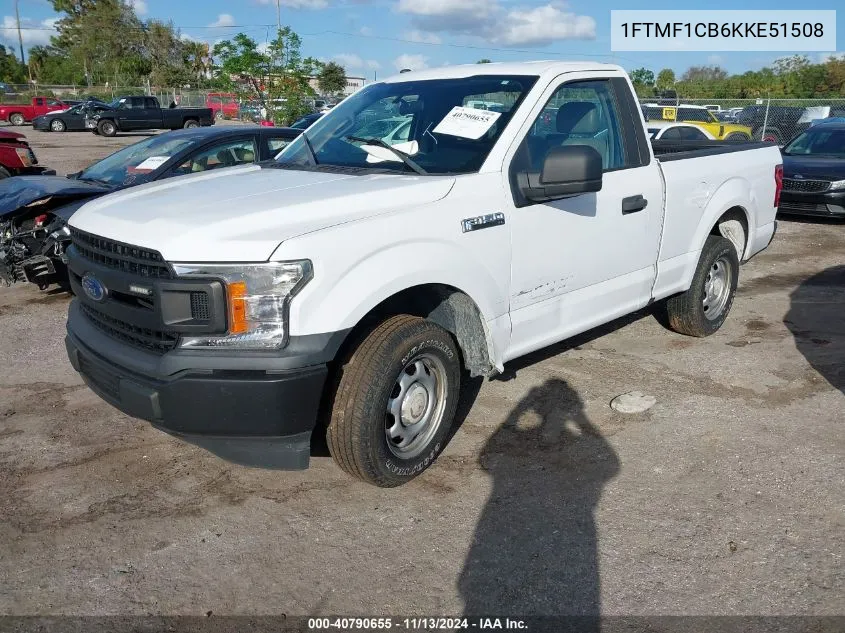 2019 Ford F-150 Xl VIN: 1FTMF1CB6KKE51508 Lot: 40790655