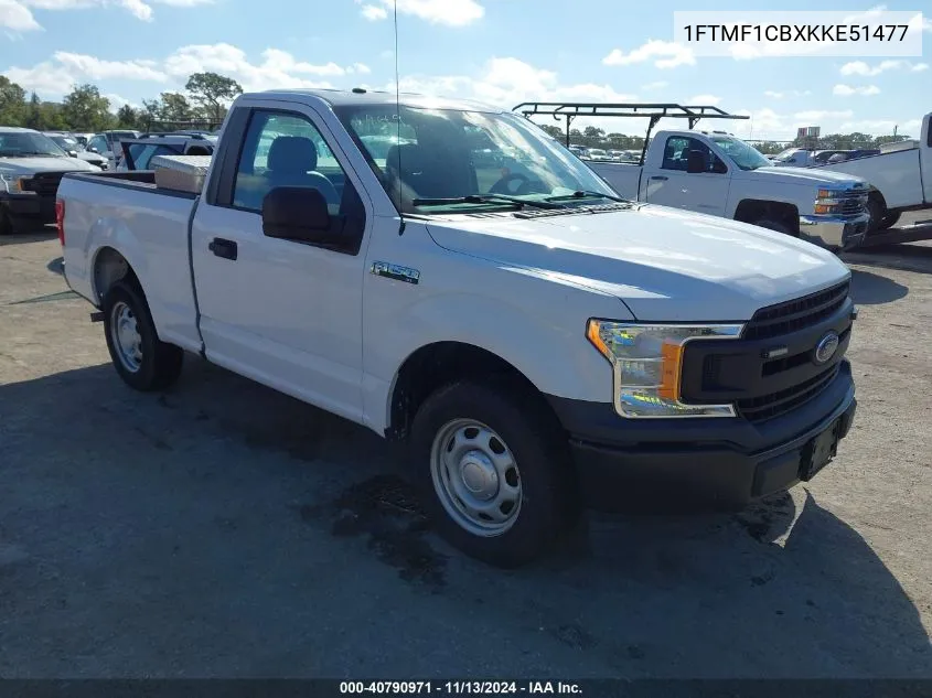 2019 Ford F-150 Xl VIN: 1FTMF1CBXKKE51477 Lot: 40790971