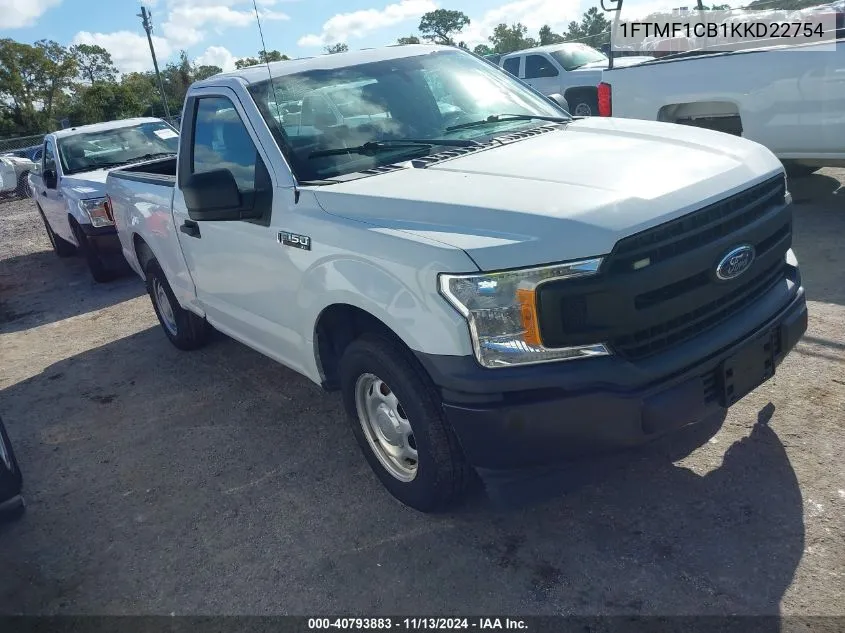 2019 Ford F-150 Xl VIN: 1FTMF1CB1KKD22754 Lot: 40793883