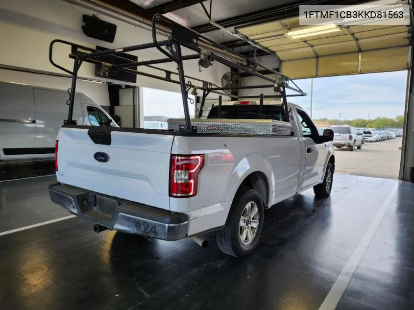 2019 Ford F150 VIN: 1FTMF1CB3KKD81563 Lot: 40793990