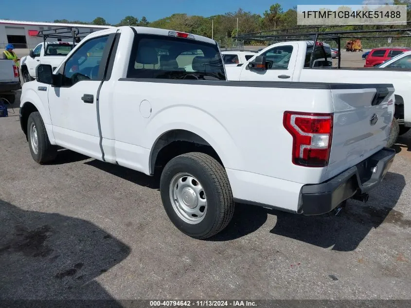 2019 Ford F-150 Xl VIN: 1FTMF1CB4KKE51488 Lot: 40794642