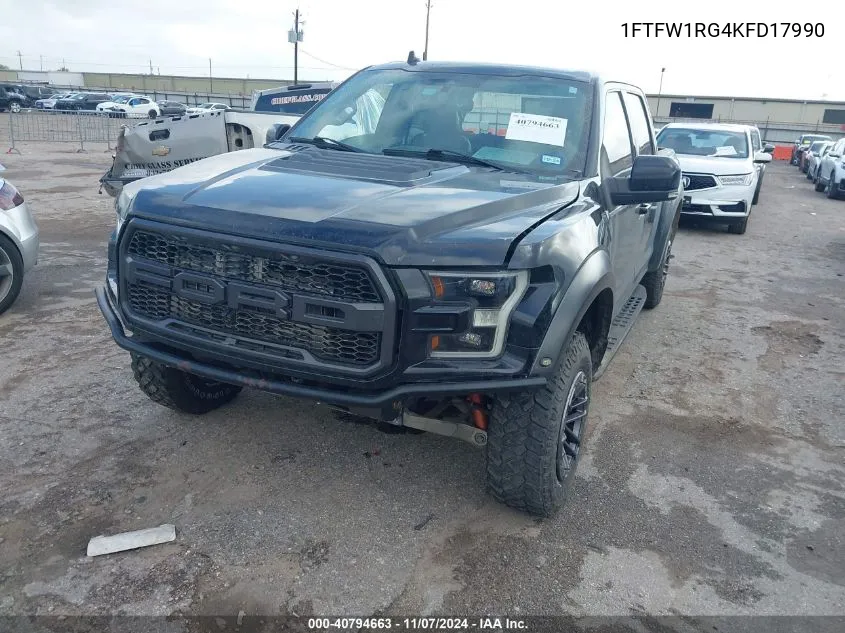 1FTFW1RG4KFD17990 2019 Ford F-150 Raptor