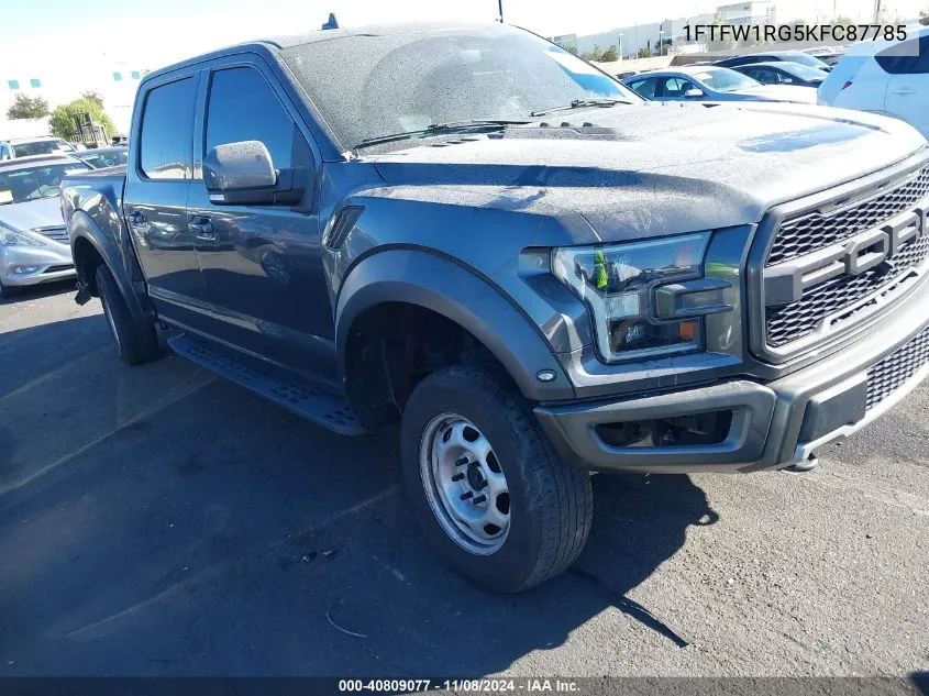 2019 Ford F-150 Raptor VIN: 1FTFW1RG5KFC87785 Lot: 40809077