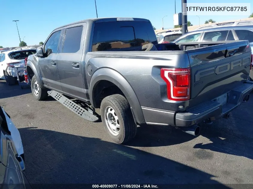 2019 Ford F-150 Raptor VIN: 1FTFW1RG5KFC87785 Lot: 40809077