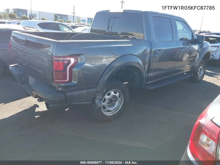 2019 Ford F-150 Raptor VIN: 1FTFW1RG5KFC87785 Lot: 40809077