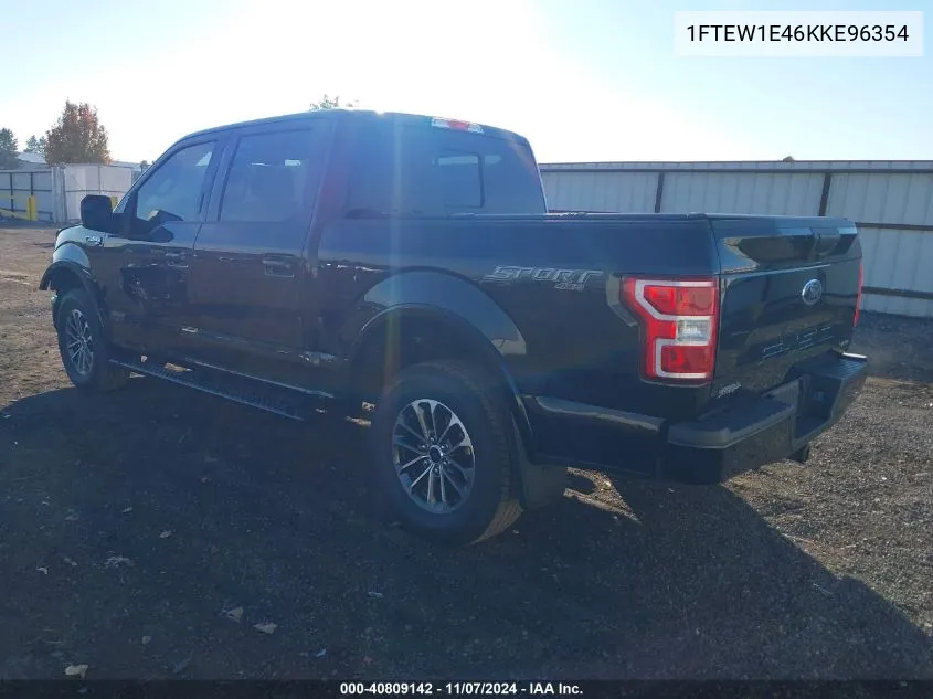 2019 Ford F-150 Xlt VIN: 1FTEW1E46KKE96354 Lot: 40809142