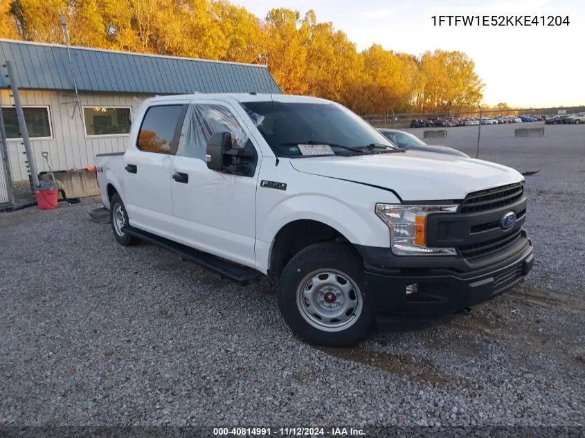 2019 Ford F-150 Xl VIN: 1FTFW1E52KKE41204 Lot: 40814991