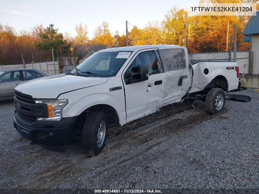 2019 Ford F-150 Xl VIN: 1FTFW1E52KKE41204 Lot: 40814991