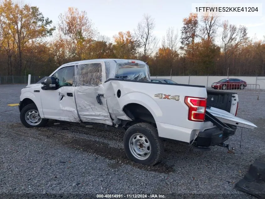 2019 Ford F-150 Xl VIN: 1FTFW1E52KKE41204 Lot: 40814991