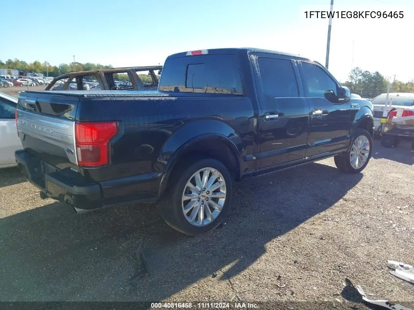 2019 Ford F150 Supercrew VIN: 1FTEW1EG8KFC96465 Lot: 40816458