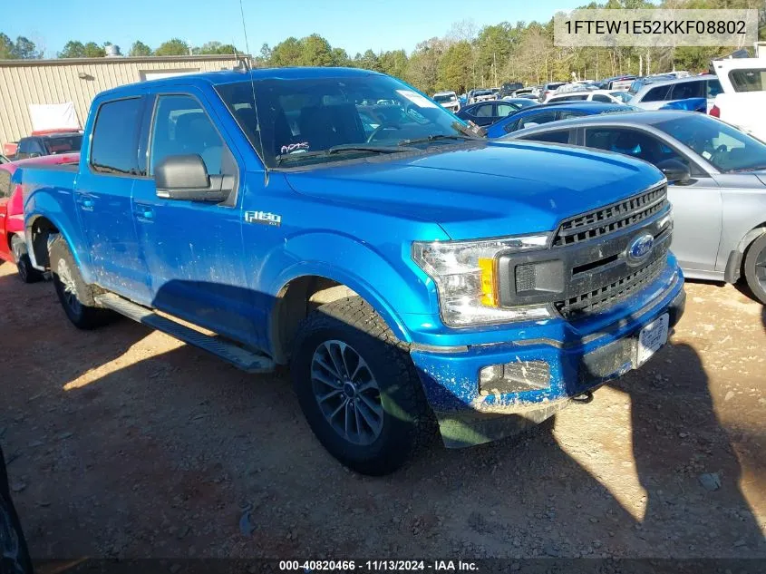 1FTEW1E52KKF08802 2019 Ford F-150 Xlt