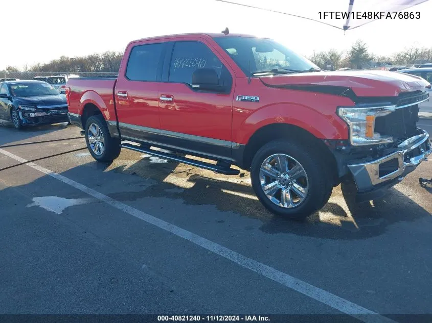 2019 Ford F-150 Xlt VIN: 1FTEW1E48KFA76863 Lot: 40821240