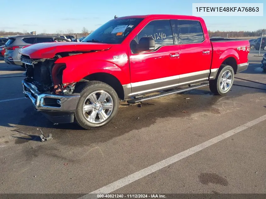 2019 Ford F-150 Xlt VIN: 1FTEW1E48KFA76863 Lot: 40821240