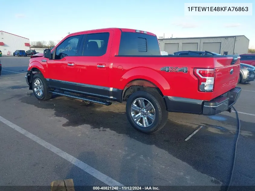 2019 Ford F-150 Xlt VIN: 1FTEW1E48KFA76863 Lot: 40821240