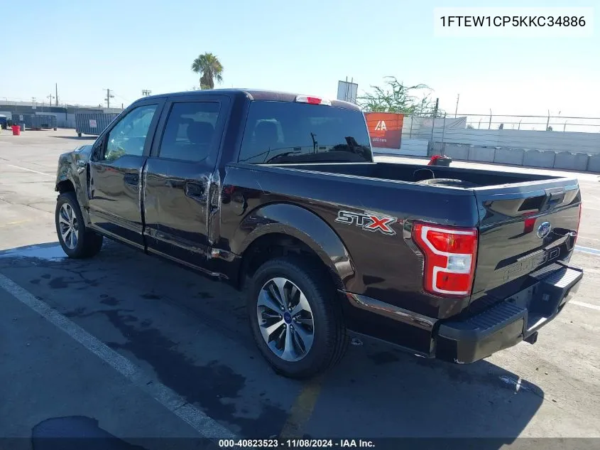 2019 Ford F-150 Xl VIN: 1FTEW1CP5KKC34886 Lot: 40823523