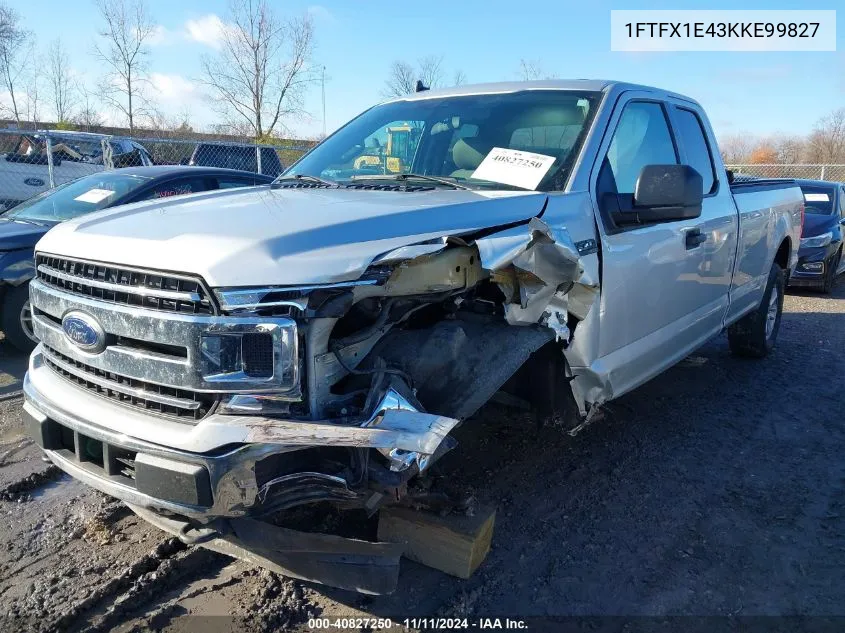 2019 Ford F150 Xlt VIN: 1FTFX1E43KKE99827 Lot: 40827250