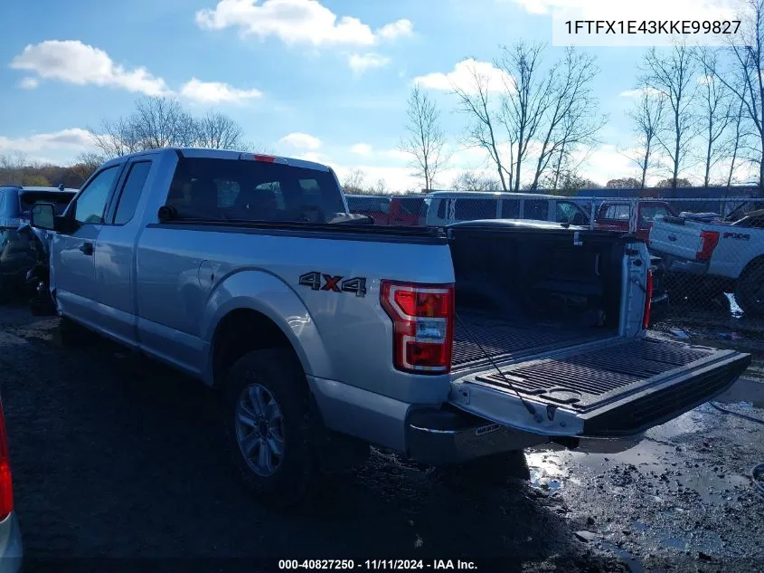 2019 Ford F150 Xlt VIN: 1FTFX1E43KKE99827 Lot: 40827250