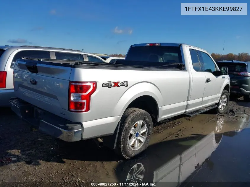 2019 Ford F150 Xlt VIN: 1FTFX1E43KKE99827 Lot: 40827250