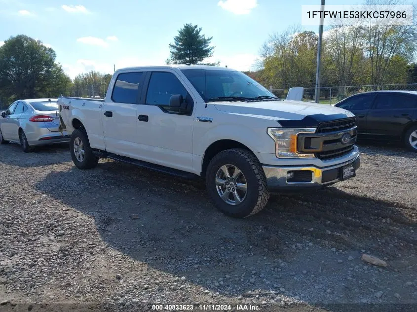 2019 Ford F-150 Xl VIN: 1FTFW1E53KKC57986 Lot: 40833623