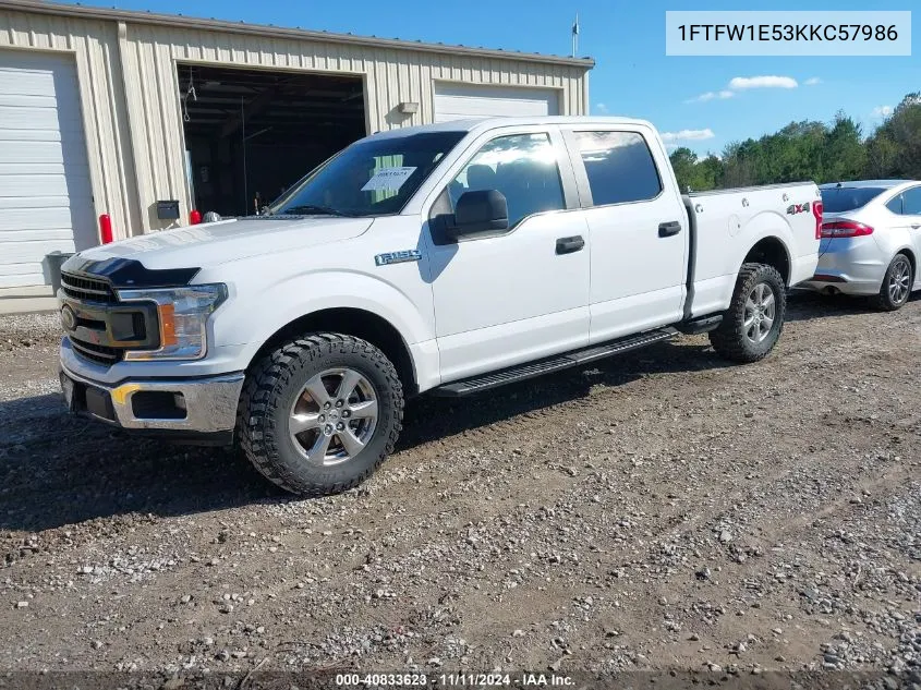 2019 Ford F-150 Xl VIN: 1FTFW1E53KKC57986 Lot: 40833623