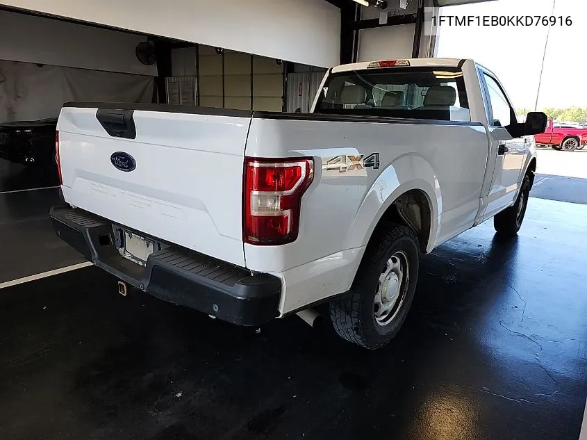 2019 Ford F150 VIN: 1FTMF1EB0KKD76916 Lot: 40840831