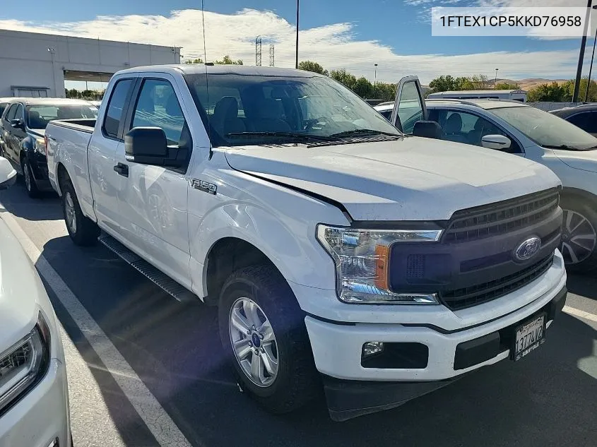 2019 Ford F150 Super Cab VIN: 1FTEX1CP5KKD76958 Lot: 40878051