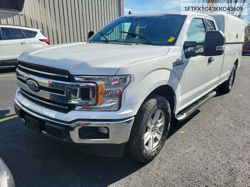 2019 Ford F-150 Xlt VIN: 1FTFX1C43KKC43609 Lot: 40878646