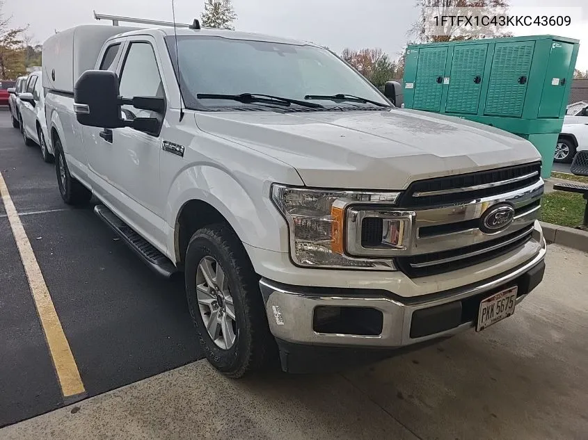 2019 Ford F-150 Xlt VIN: 1FTFX1C43KKC43609 Lot: 40878646